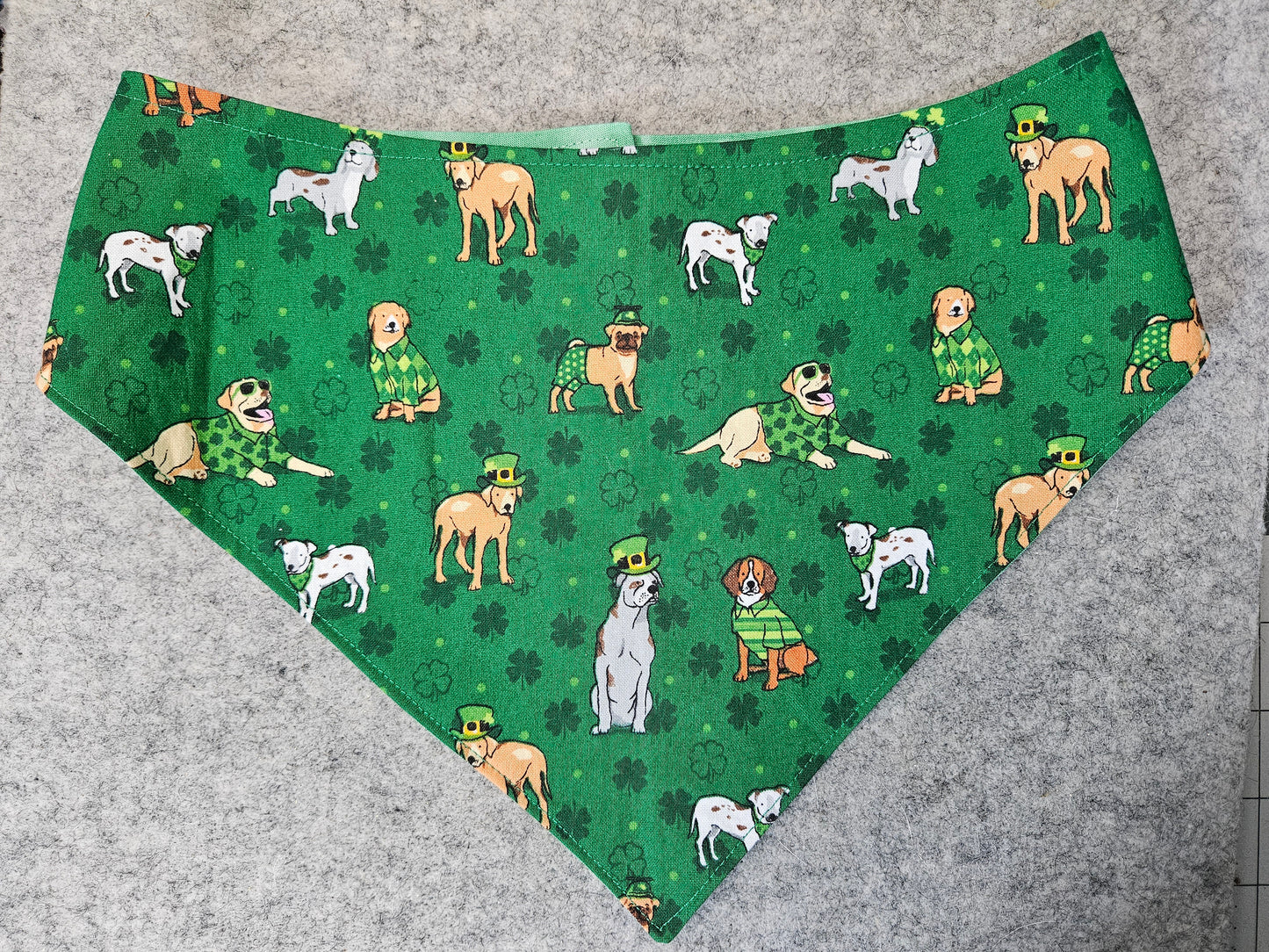 Leprechaun Pups Snap-On Dog Bandana