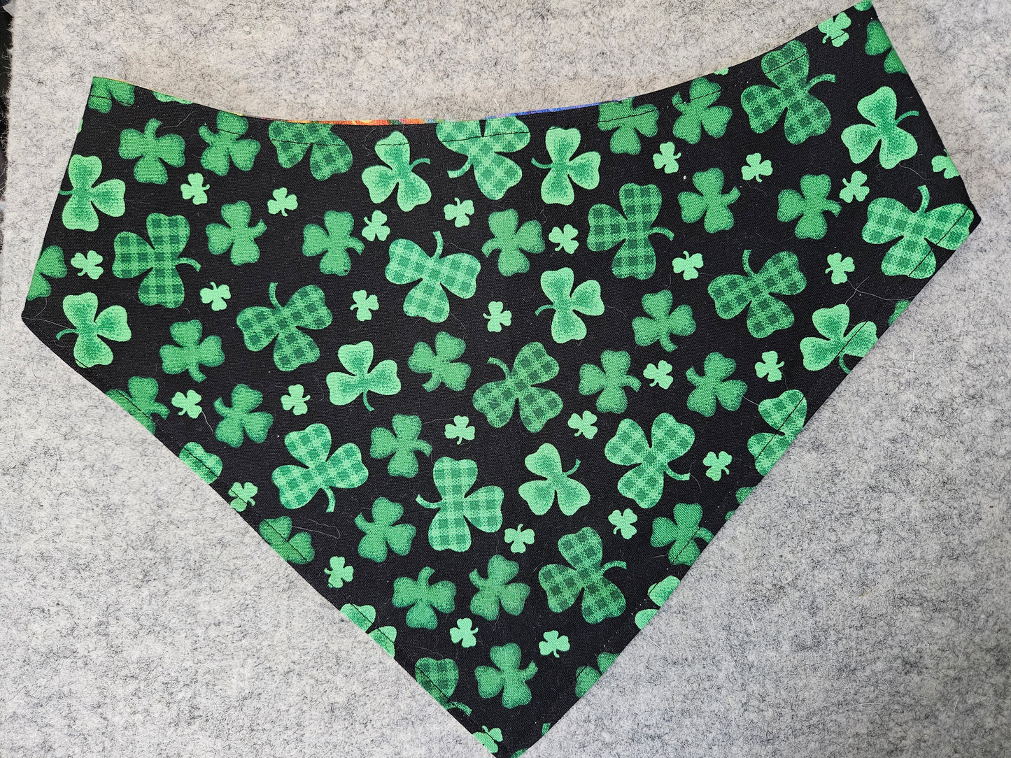 Shamrocks & Rainbows Snap-On Dog Bandana