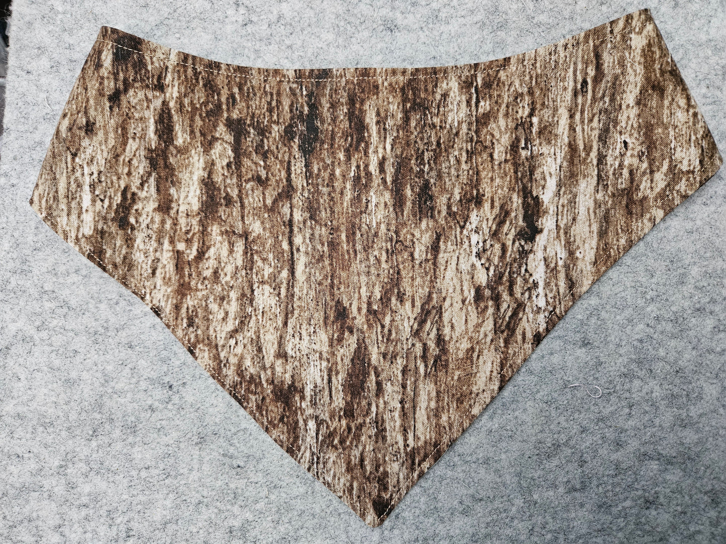 Brown Woodsy Camo Snap-On Dog Bandana