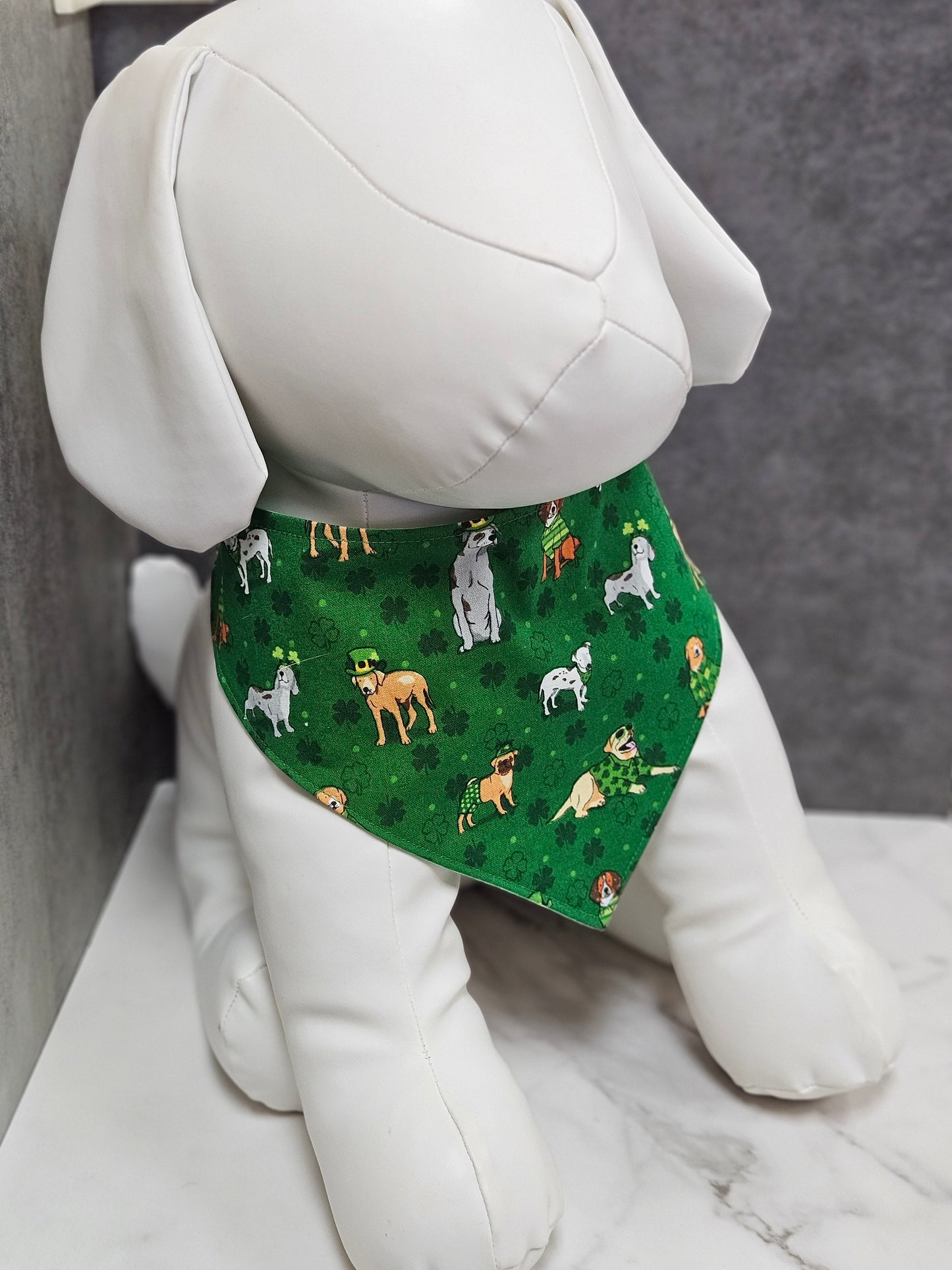 Leprechaun Pups Snap-On Dog Bandana
