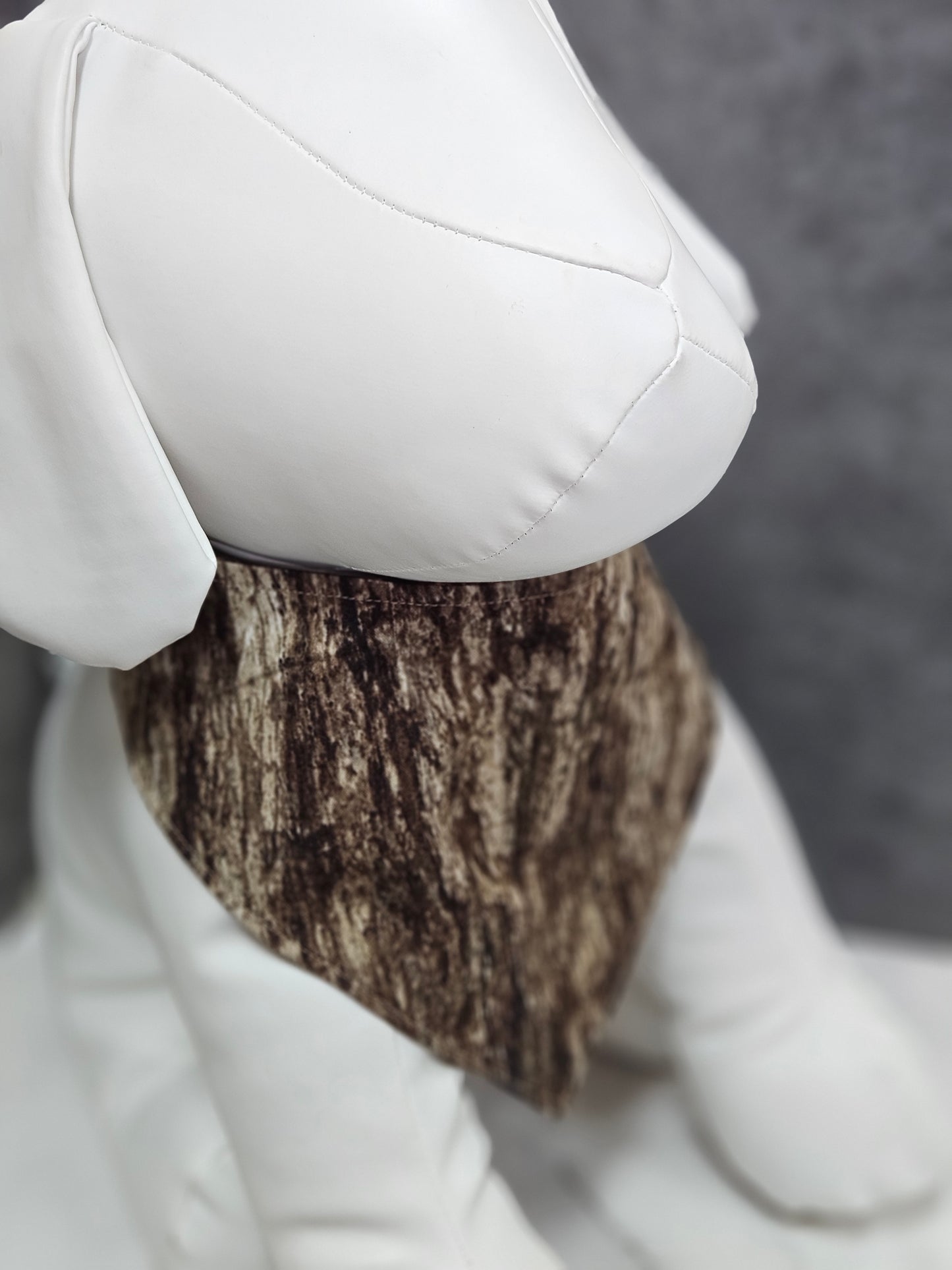 Brown Woodsy Camo Snap-On Dog Bandana