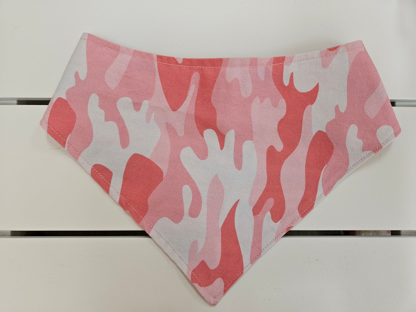 Light Pink Camo Snap-On Dog Bandana