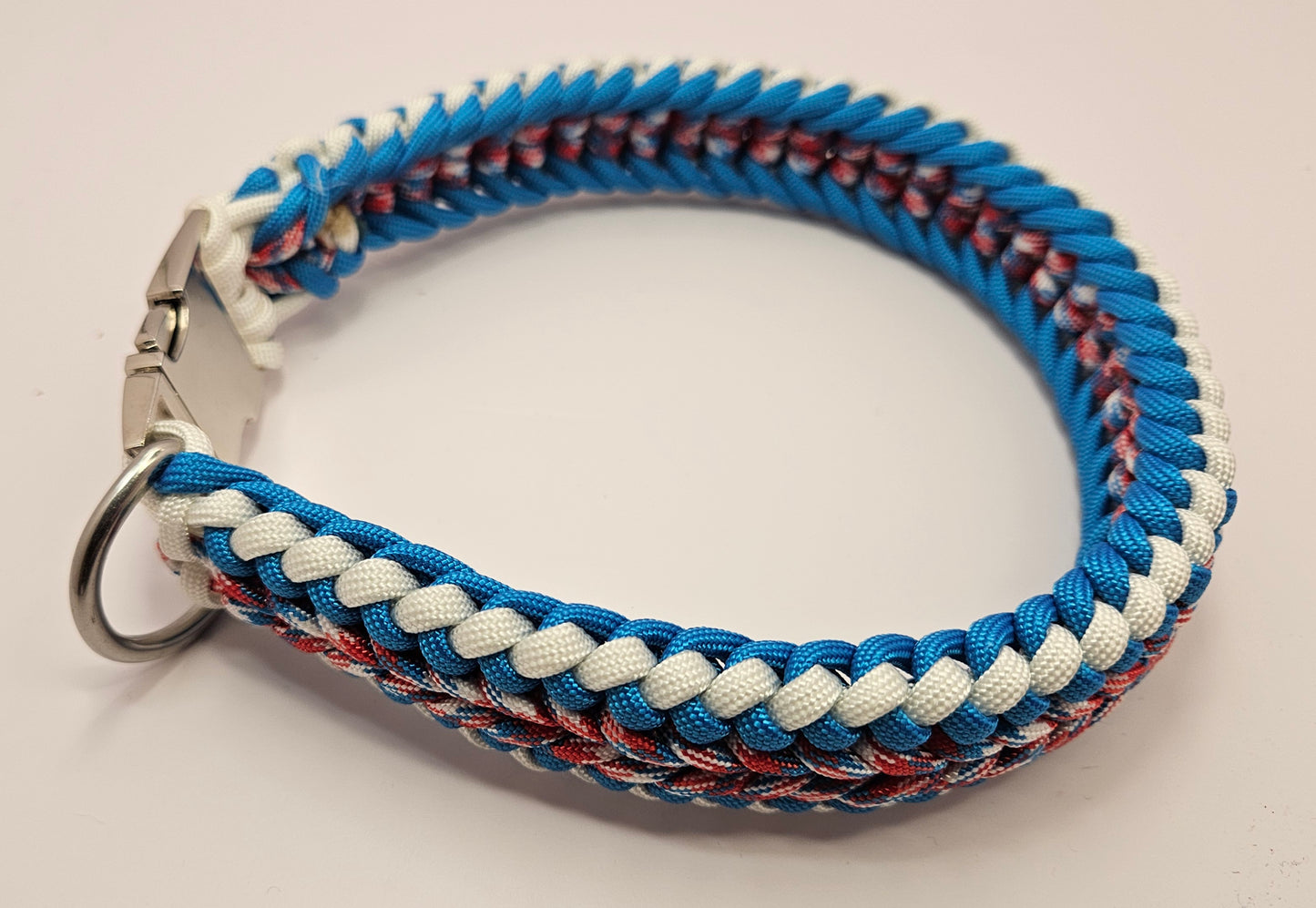 Patriotic Sanctified Weave Paracord Dog Collar - 18 Inch Limited Edition