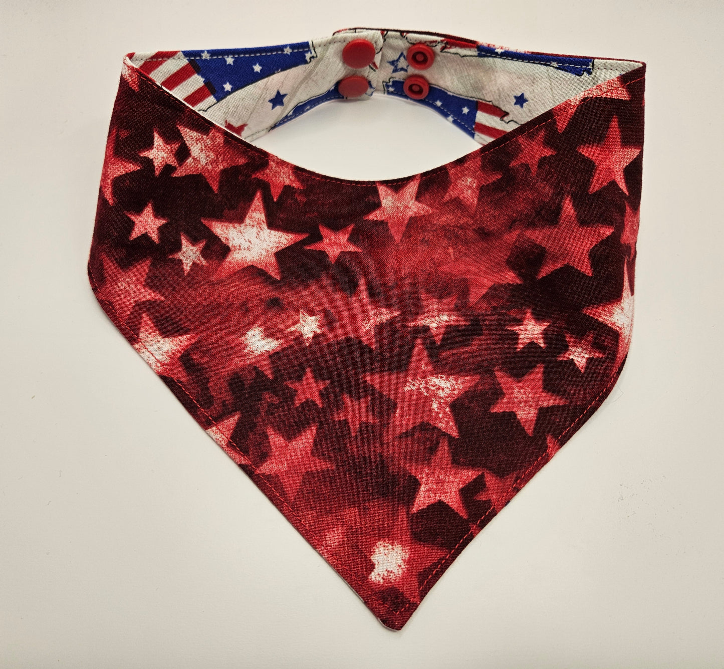 American Flags Snap-On Dog Bandana