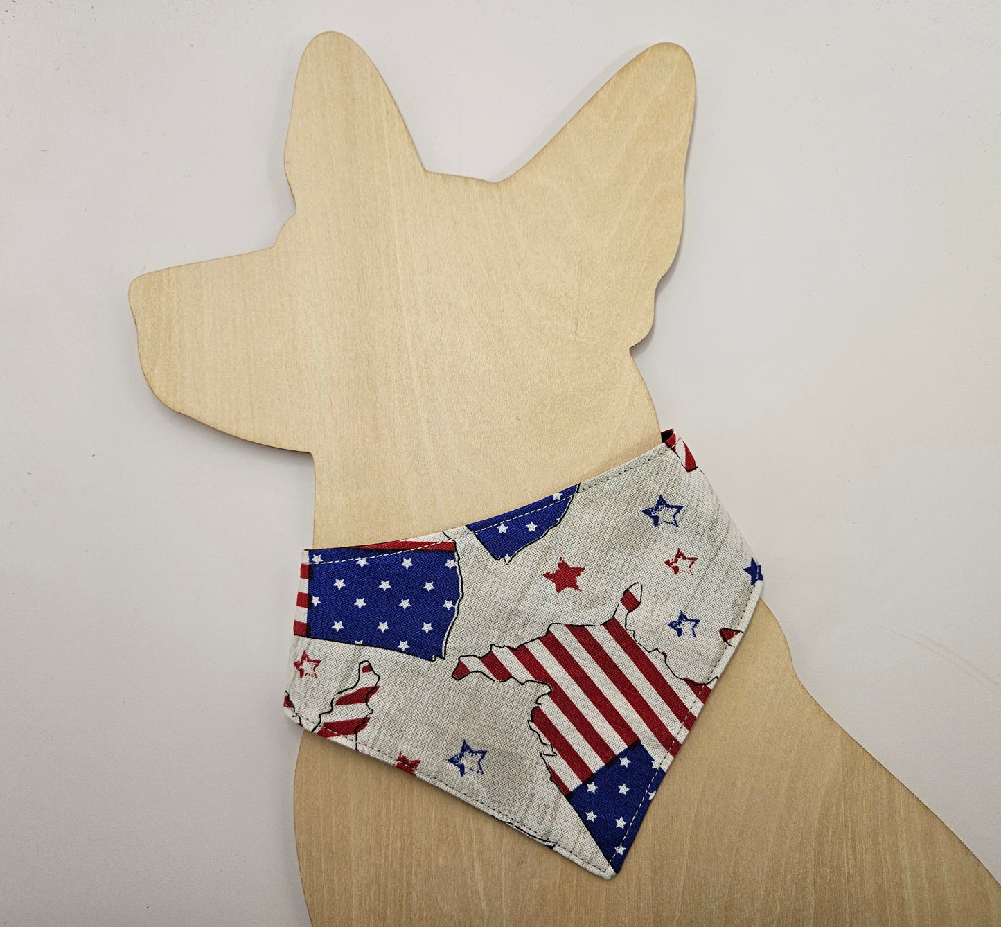 American Flags Snap-On Dog Bandana