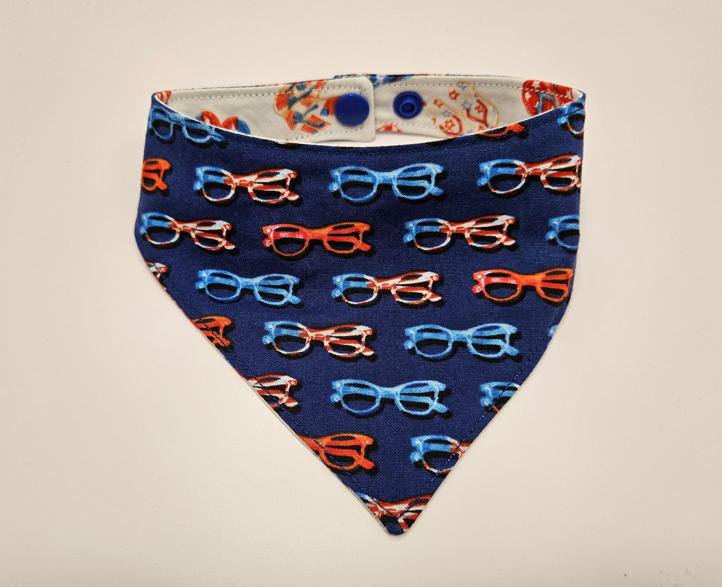 Limited Edition Patriotic Sunglasses & Flip Flops Snap-On Dog Bandana