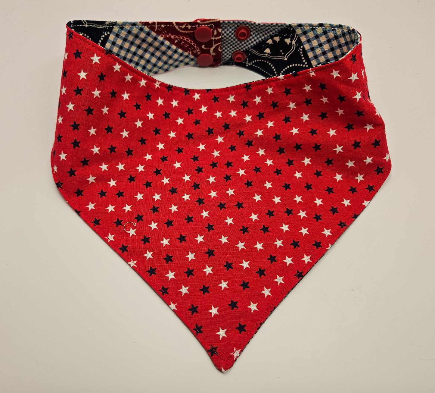 Patriotic Patchwork Snap-On Dog Bandana