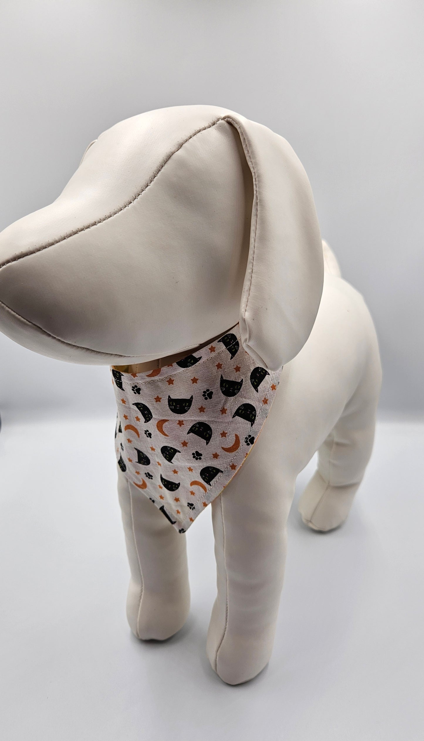 πββ¬ Black Cats & Moons Reversible Snap-On Dog Bandana β Limited Edition Style