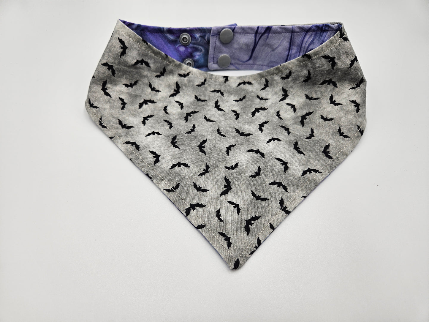 π¦ Midnight Flight & Violet Veins Reversible Snap-On Dog Bandana β Limited Edition Style