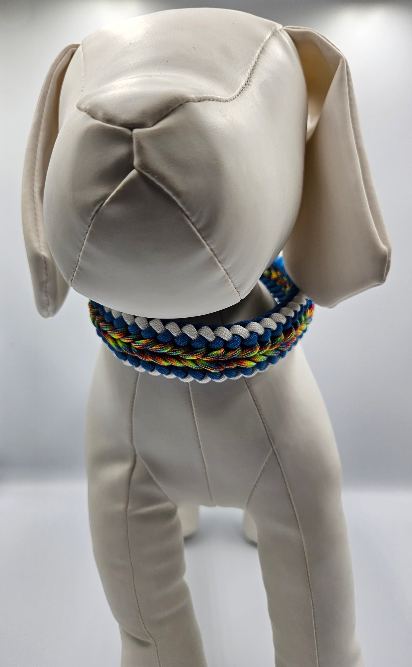 Trippin Rainbow Sanctified Weave Paracord Dog Collar - Limited Edition (fits up to 14 inch)