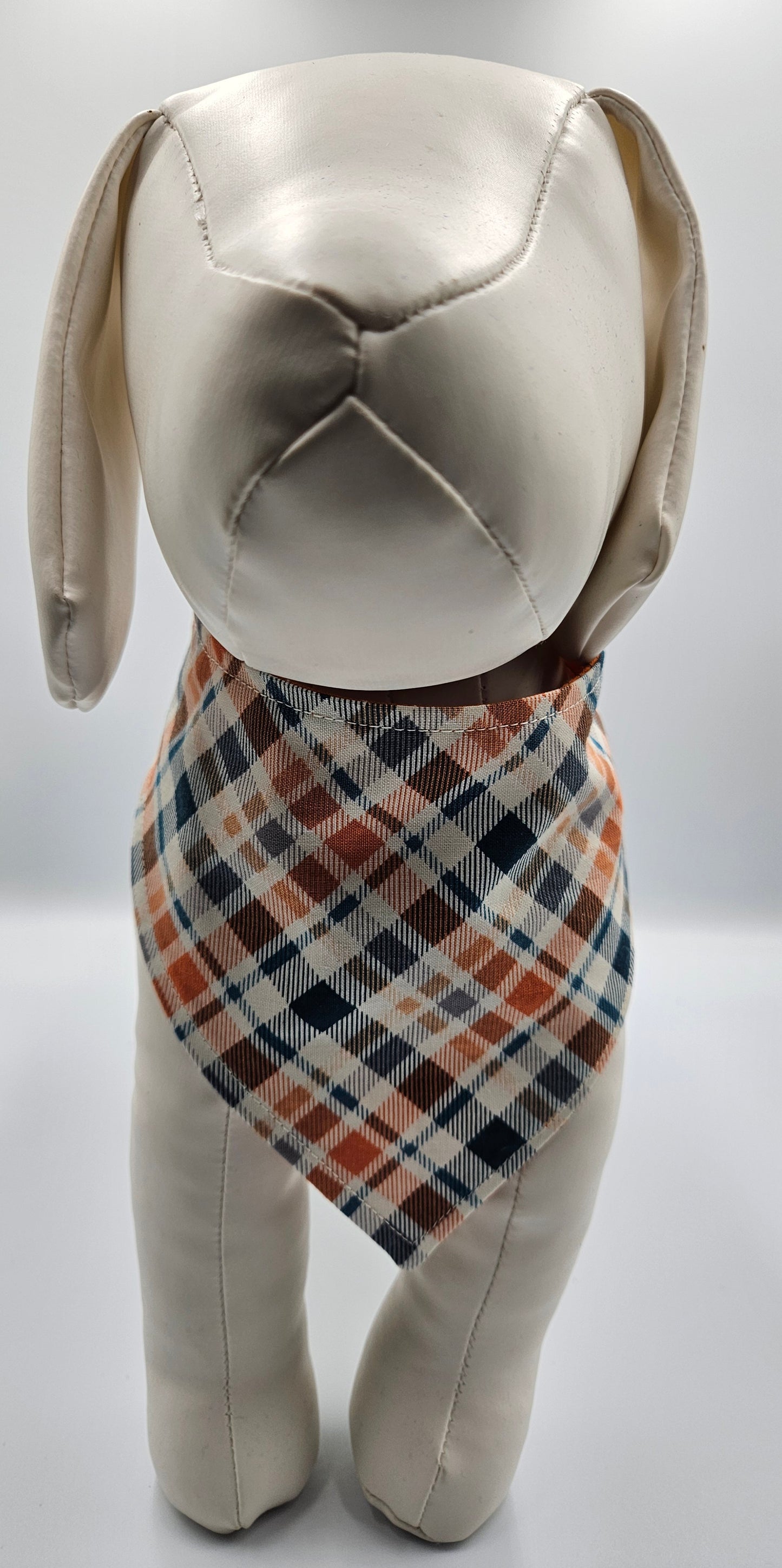 Glow-in-the-Dark Pumpkin Plaid & Spooky Spiders Reversible Snap-on Dog Bandana ππΈοΈβ¨ β Limited Edition Style