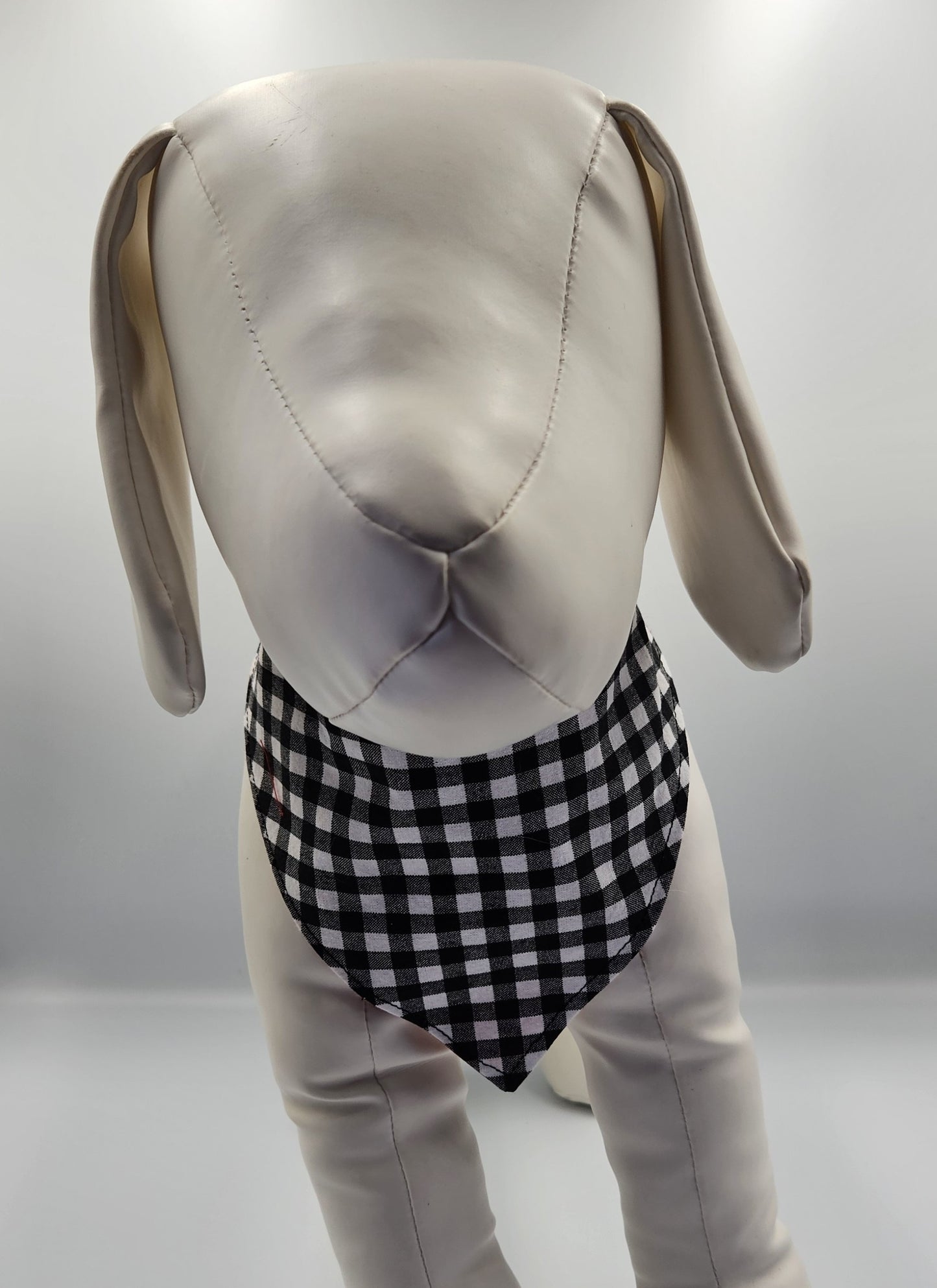 Scarlet & Gingham – Reversible Snap-On Dog Bandana