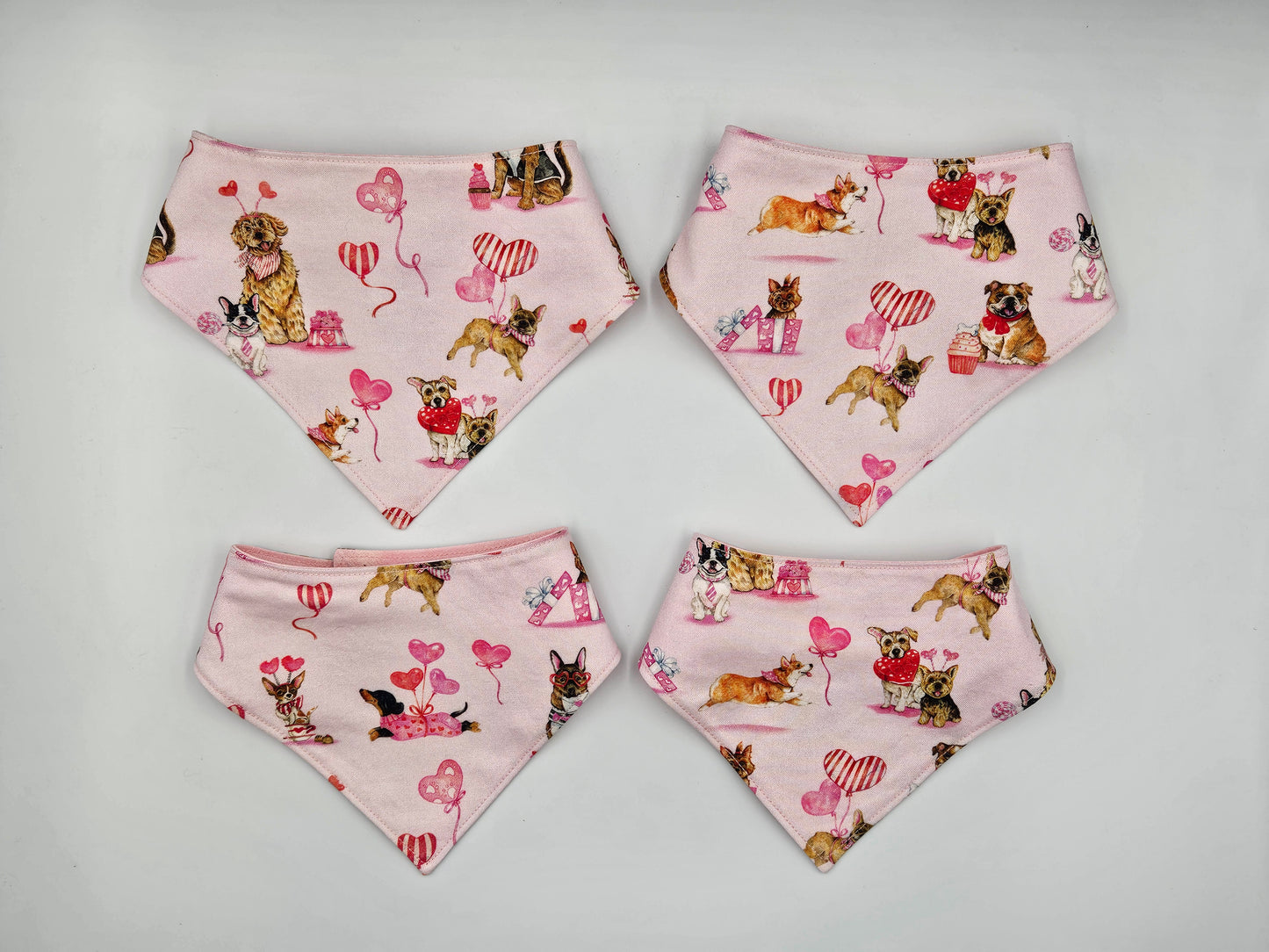 Valentine’s Dogs – Reversible Snap-On Dog Bandana