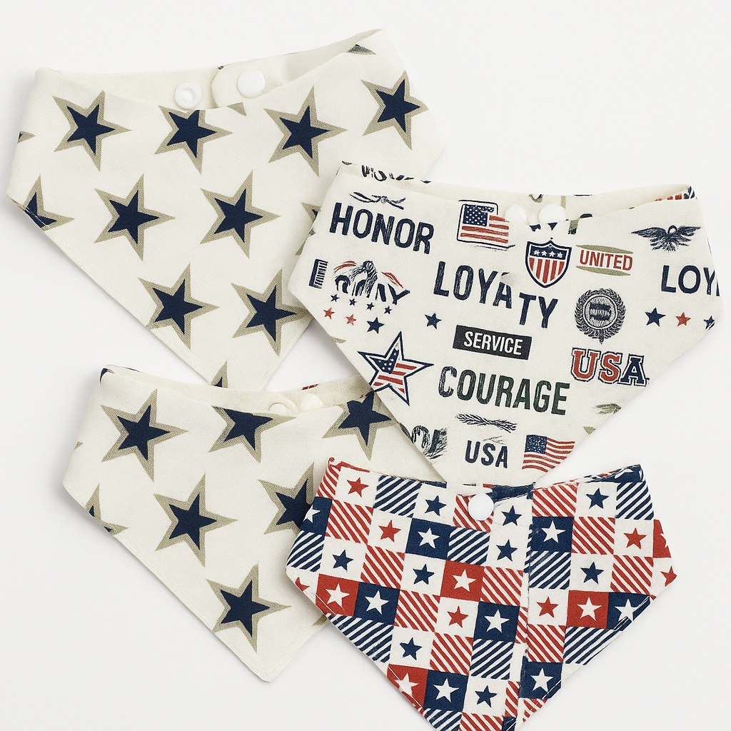 Stars & Stripes Valor – Reversible Snap-On Dog Bandana