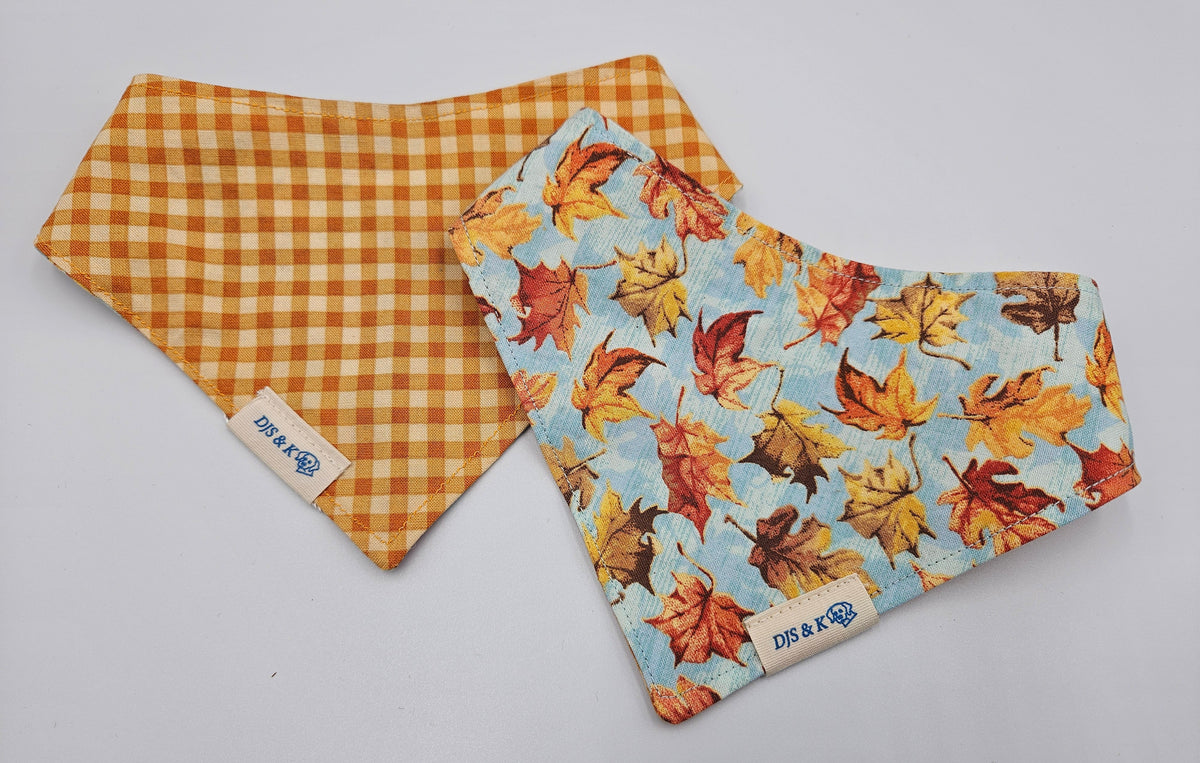 Autumn Breeze - Reversible Snap-On Dog Bandana