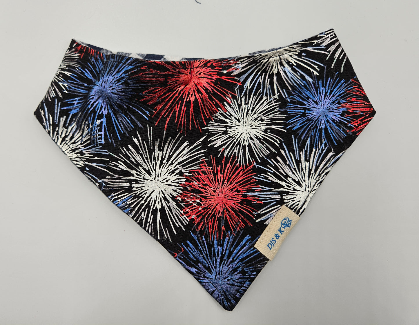 Fireworks & Picnic Baskets - Reversible Snap-On Dog Bandana