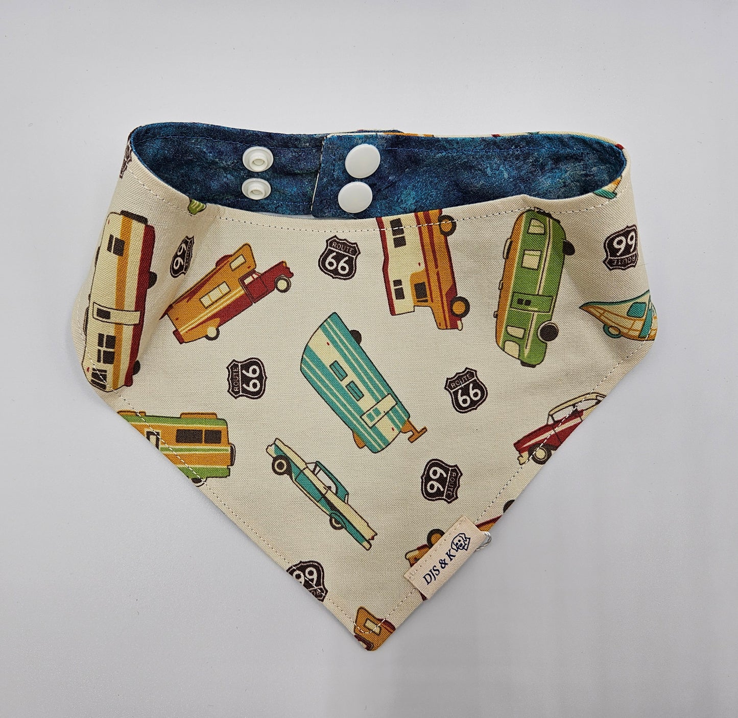 Route 66 Memories – Reversible Snap-On Dog Bandana