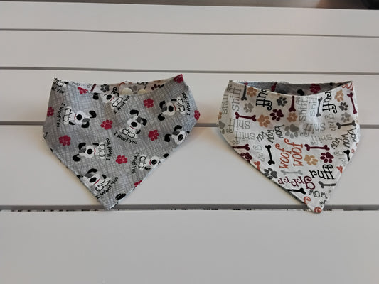 I Woof You in Grey Snap-On Dog Bandana