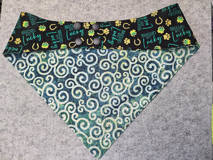 Rescued & Lucky Snap-On Dog Bandana