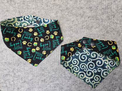 Rescued & Lucky Snap-On Dog Bandana