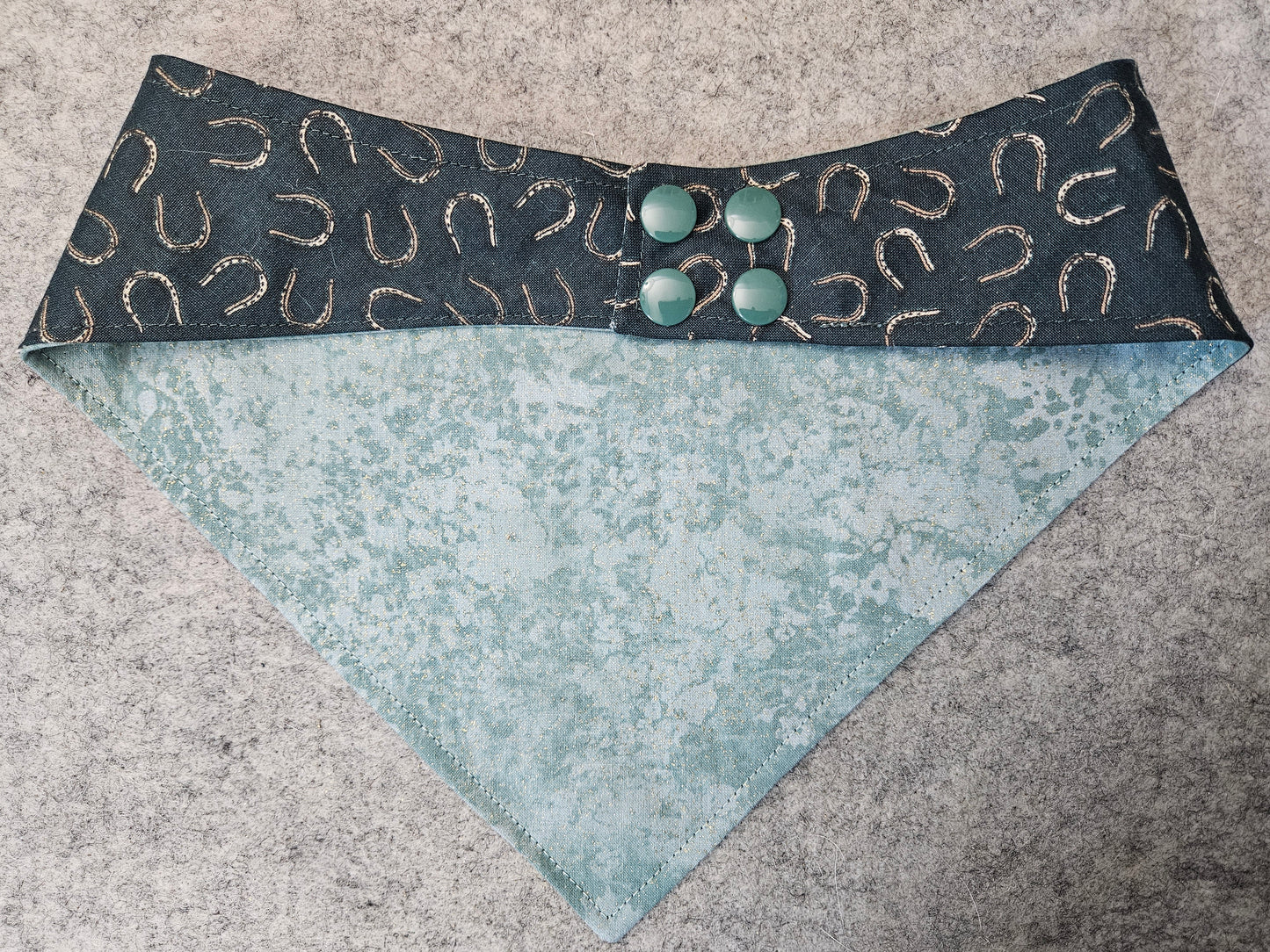 Good Luck Horseshoes Snap-On Dog Bandana