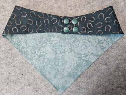 Good Luck Horseshoes Snap-On Dog Bandana