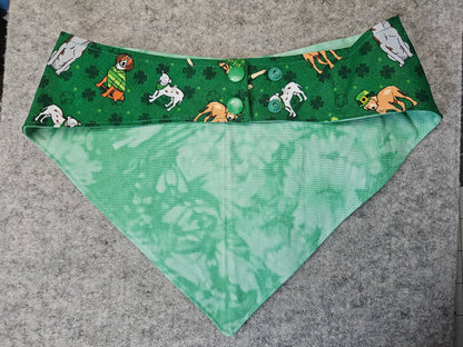 Leprechaun Pups Snap-On Dog Bandana
