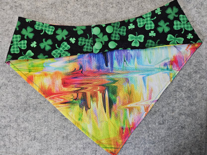 Shamrocks & Rainbows Snap-On Dog Bandana