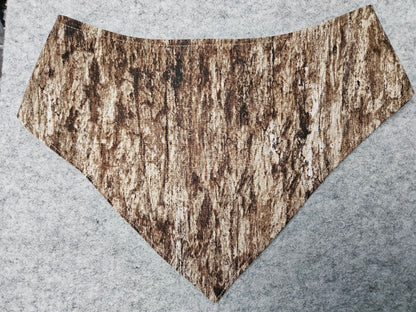 Brown Woodsy Camo Snap-On Dog Bandana