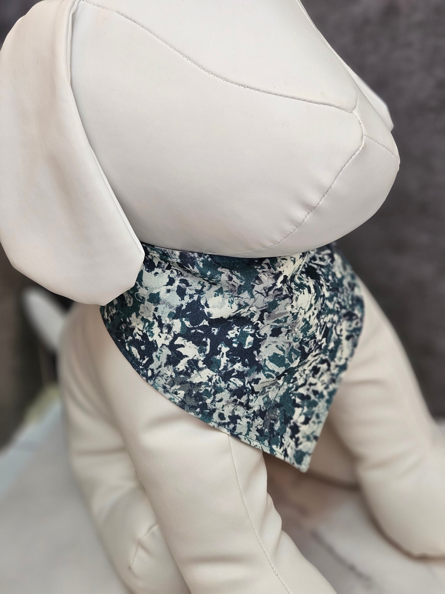 Green and Grey Camo Snap-On Dog Bandana