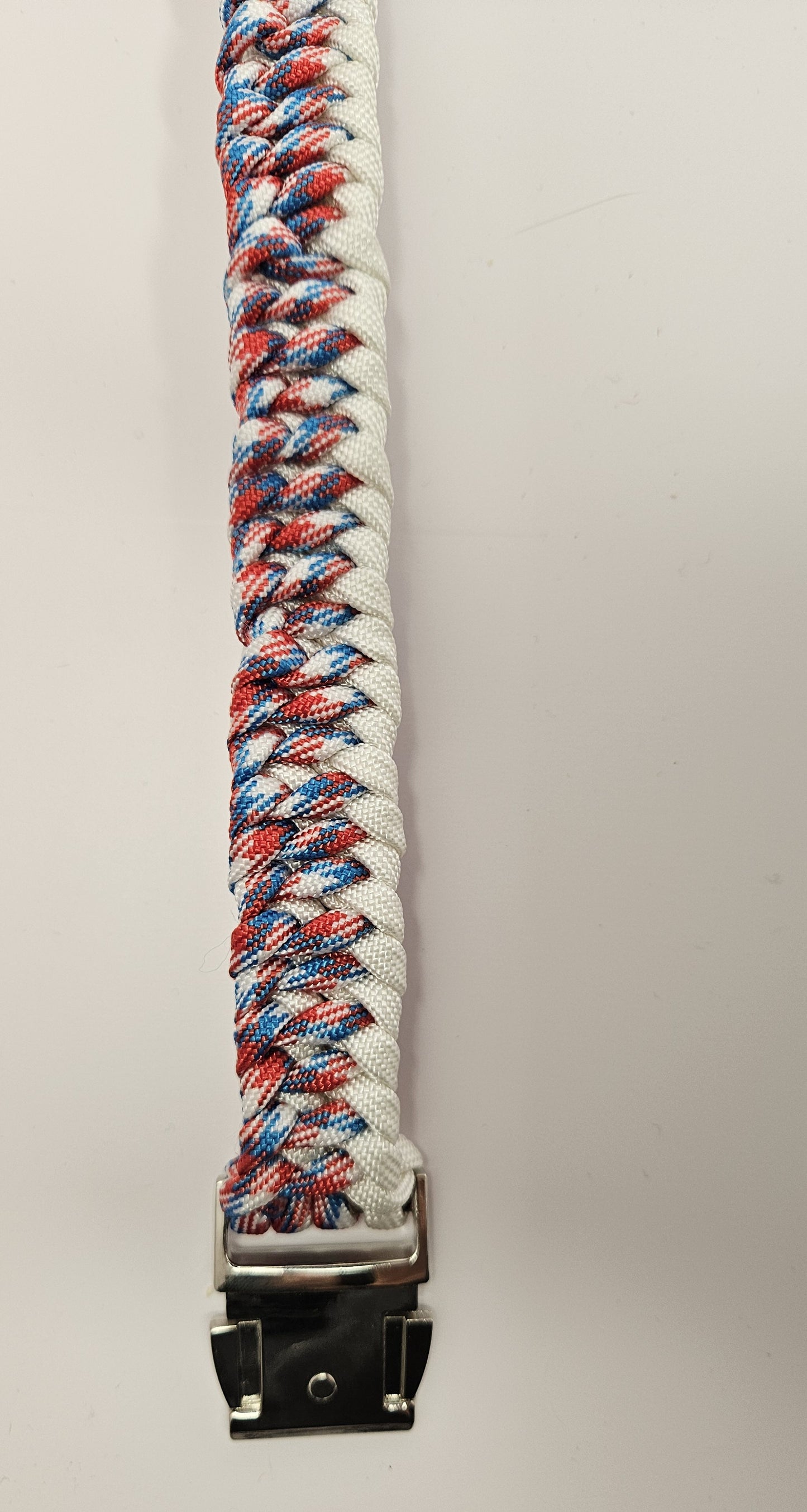 Infinity Weave Patriotic Paracord Dog Collar - 10 Inch Limited Edition