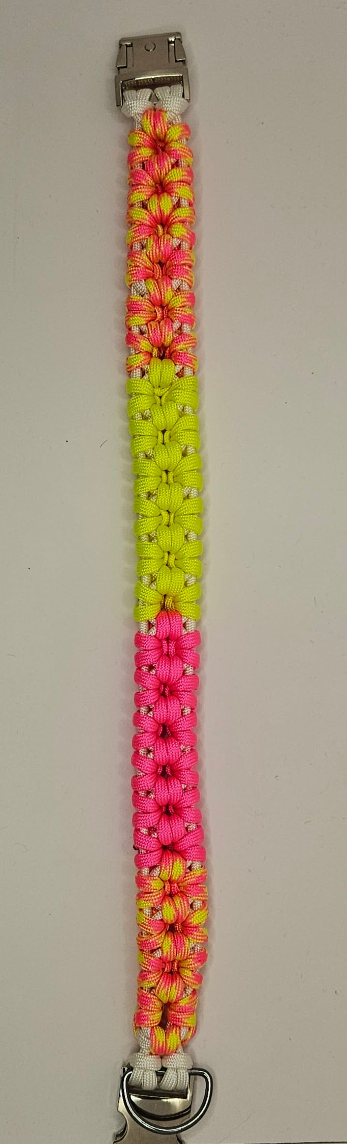 Neon Daisy Flower Paracord Dog Collar - 14 Inch Limited Edition