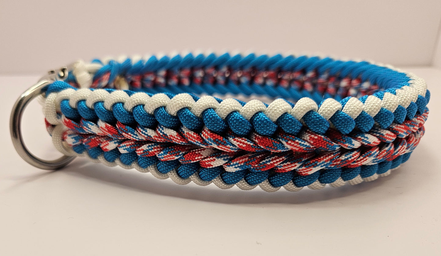 Patriotic Sanctified Weave Paracord Dog Collar - 18 Inch Limited Edition