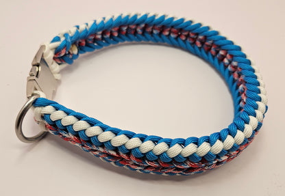 Patriotic Sanctified Weave Paracord Dog Collar - 18 Inch Limited Edition