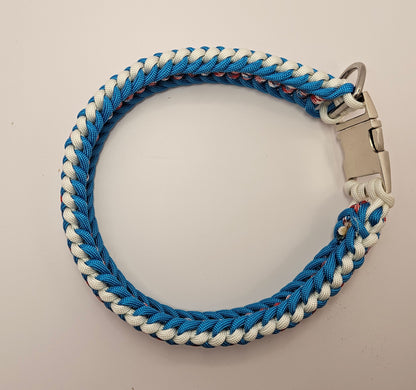 Patriotic Sanctified Weave Paracord Dog Collar - 18 Inch Limited Edition