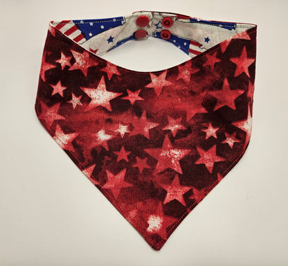 American Flags Snap-On Dog Bandana