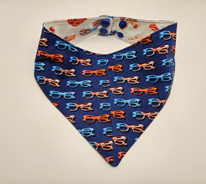 Limited Edition Patriotic Sunglasses & Flip Flops Snap-On Dog Bandana