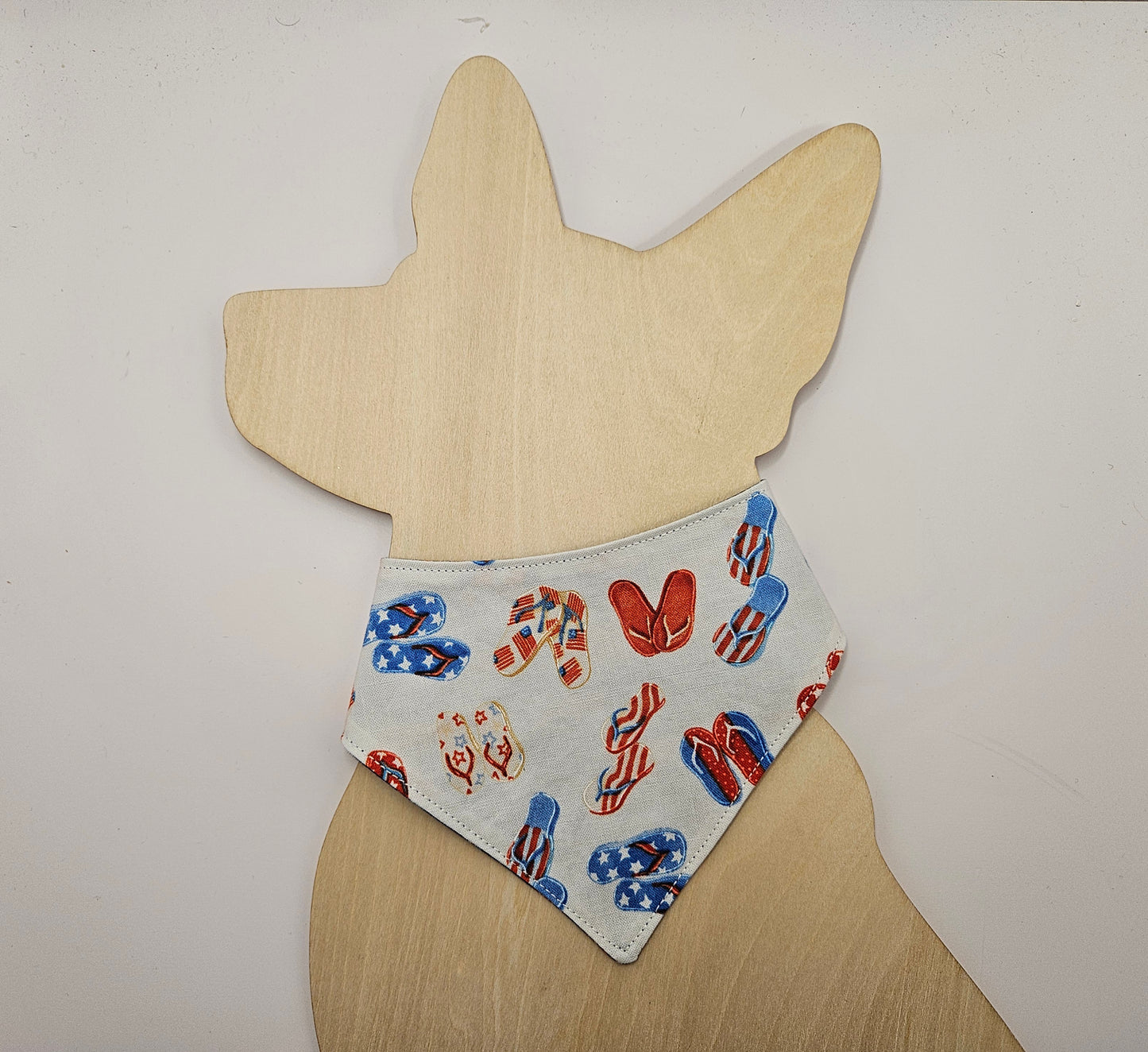 Limited Edition Patriotic Sunglasses & Flip Flops Snap-On Dog Bandana