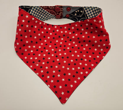 Patriotic Patchwork Snap-On Dog Bandana