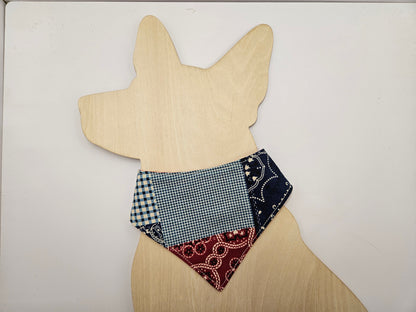 Patriotic Patchwork Snap-On Dog Bandana