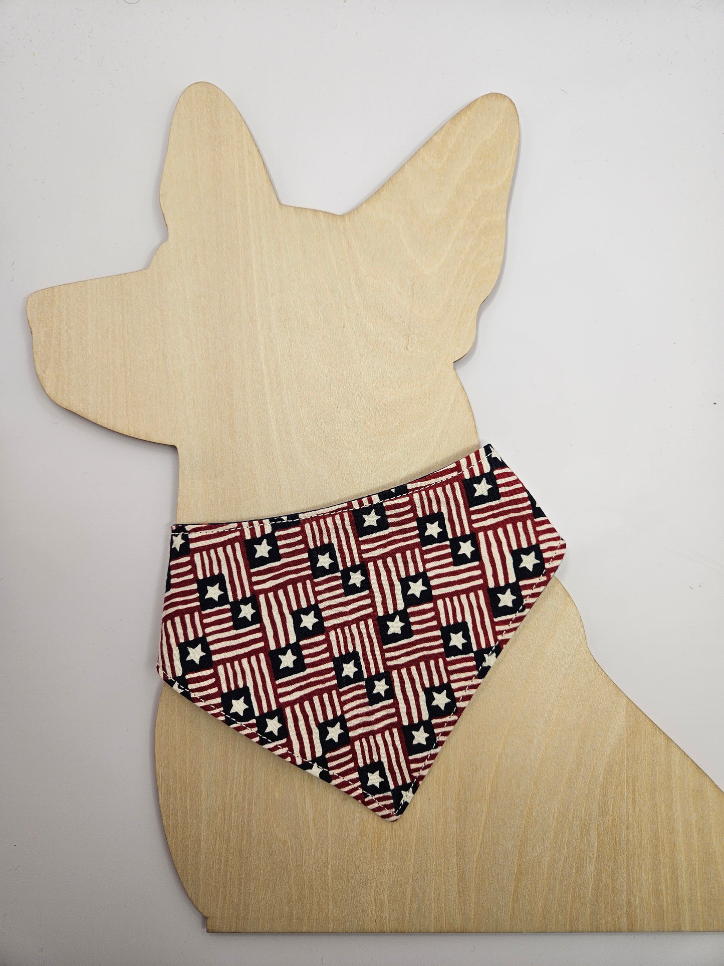 Stars & Stripes Snap-On Dog Bandana