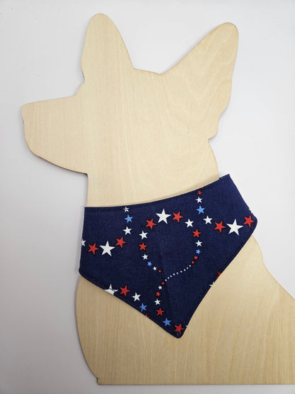 Stars & Stripes Snap-On Dog Bandana