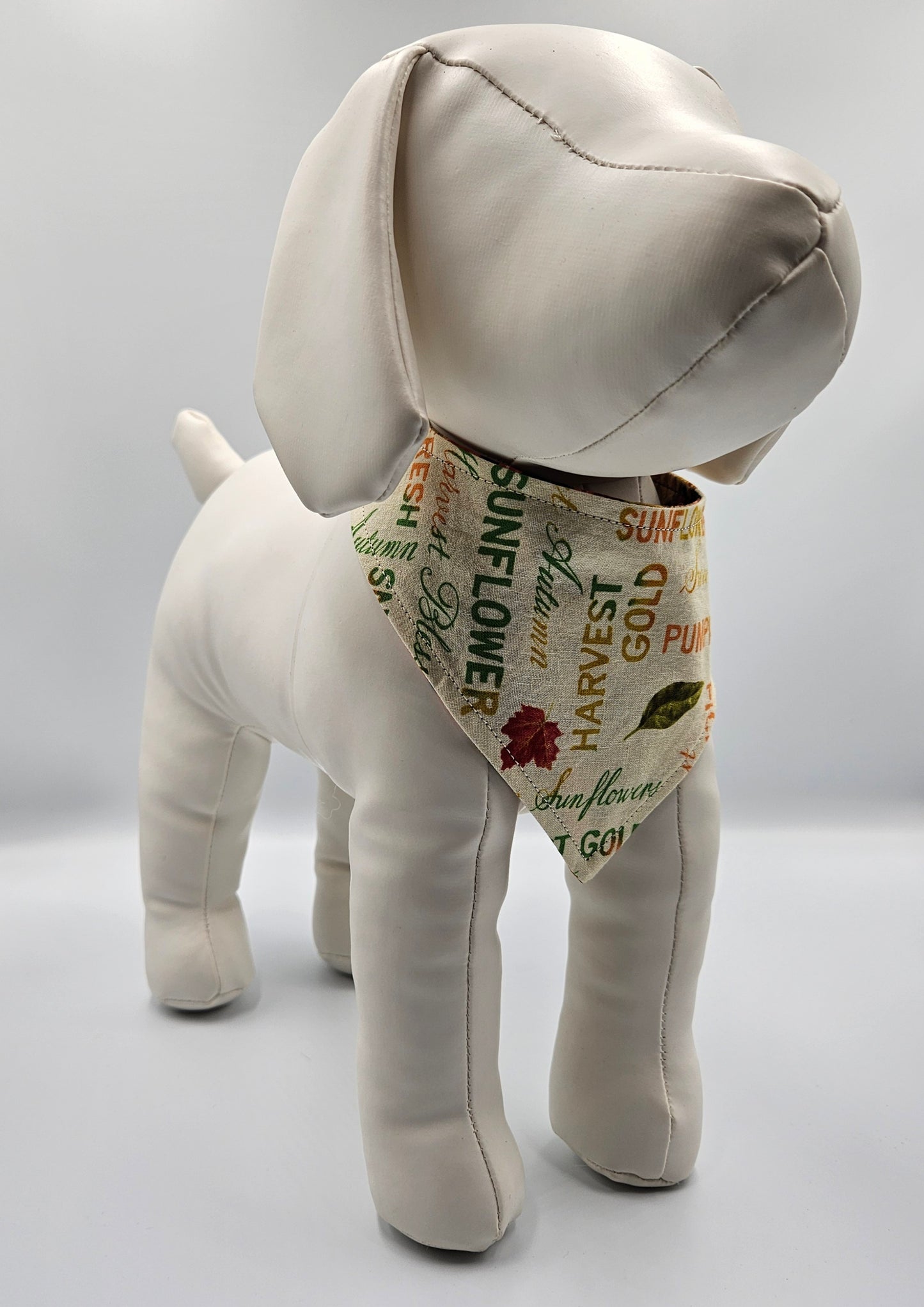 🍂 Autumn Harvest Reversible Snap-On Dog Bandana – Limited Edition Style