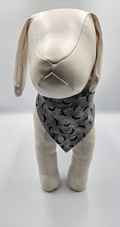 🦇 Midnight Flight & Violet Veins Reversible Snap-On Dog Bandana – Limited Edition Style