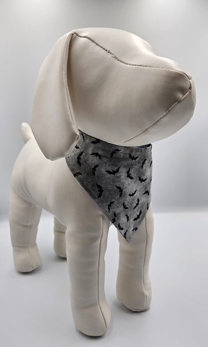 🦇 Midnight Flight & Violet Veins Reversible Snap-On Dog Bandana – Limited Edition Style