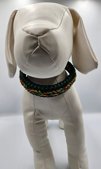 Jamaican Me Crazy Sanctified Weave Paracord Dog Collar - Limited Edition (fits up to 14 inch)