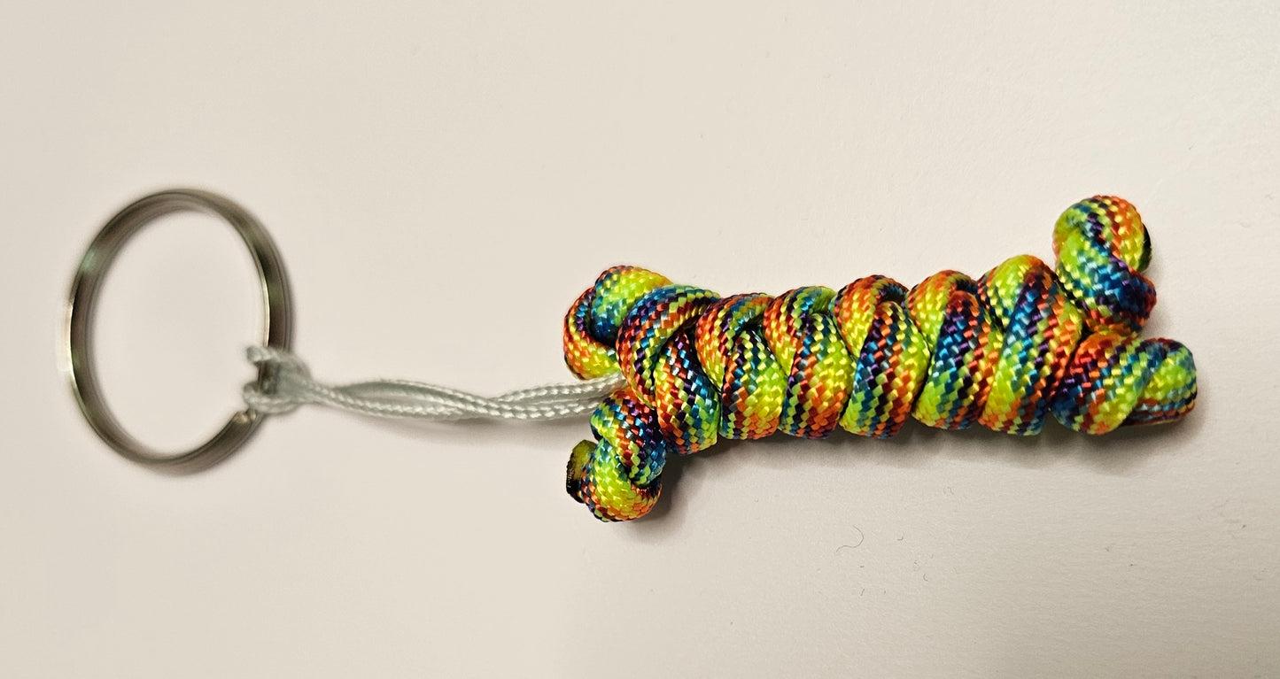 Handwoven Paracord Dog Bone Keychains – 1.5”