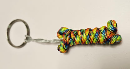 Handwoven Paracord Dog Bone Keychains – 1.5”