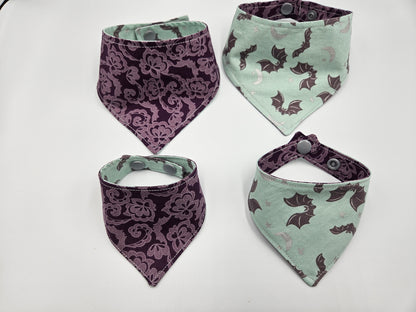 Spooky Elegance Reversible Snap-on Dog Bandana – Limited Edition Style
