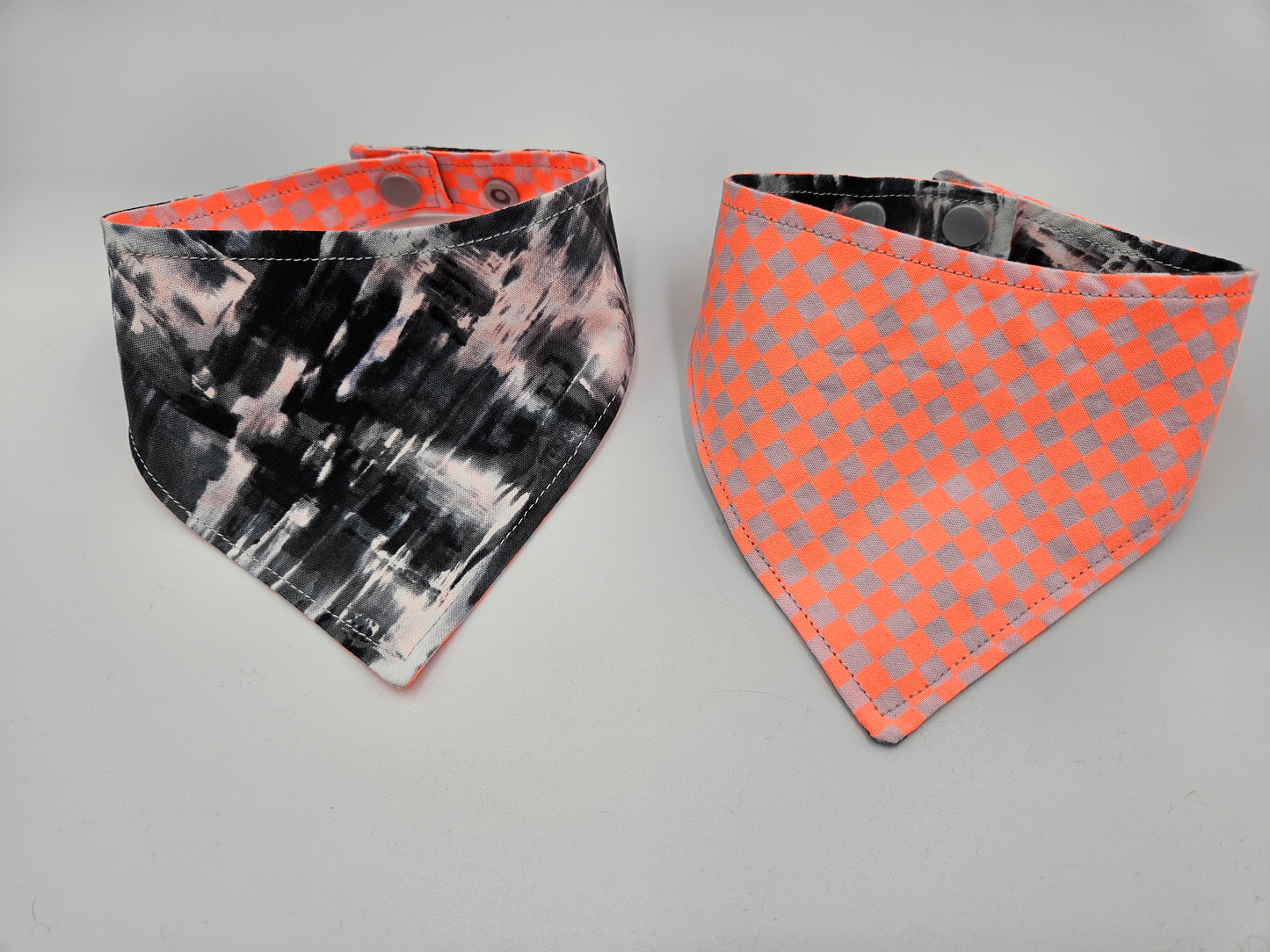 Check Please Reversible Snap-on Dog Bandana – Limited Edition Style